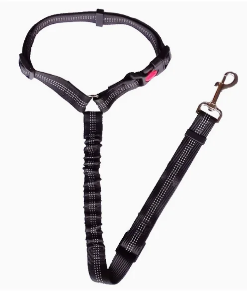 Reflective Elastic Dog Car Seat Belt wholesale OEM pet product