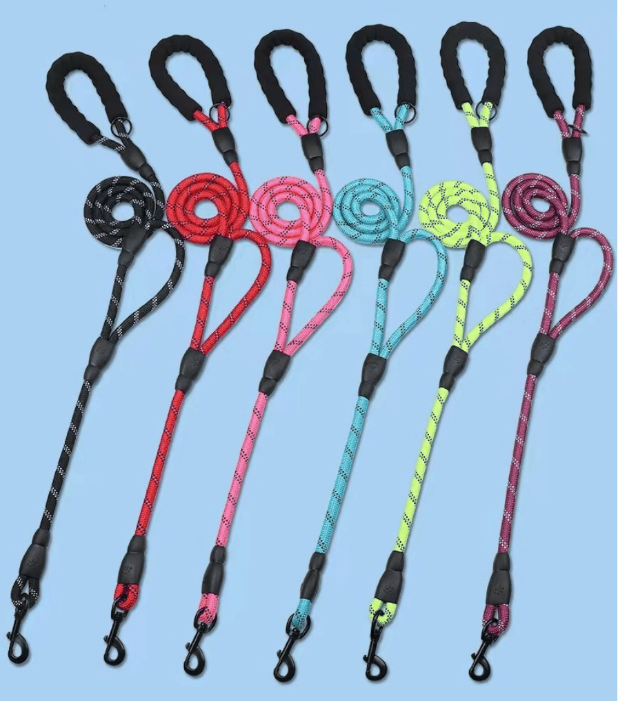 Double-Handle Reflective Dog Leash wholesale OEM pet product
