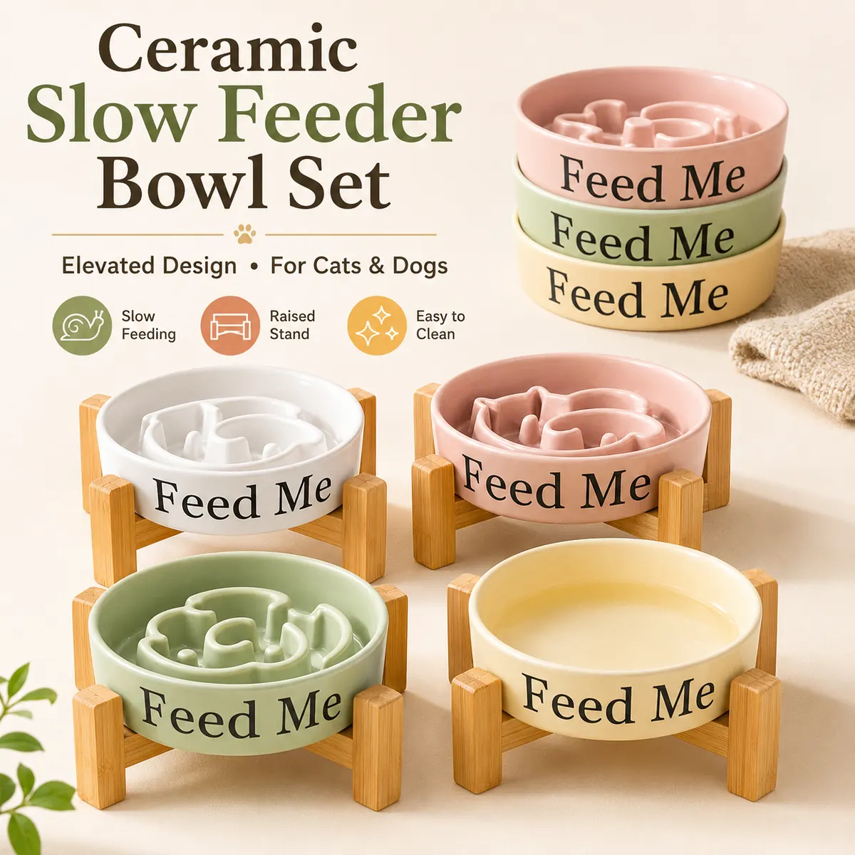 ceramic slow feeder bowl wholesale