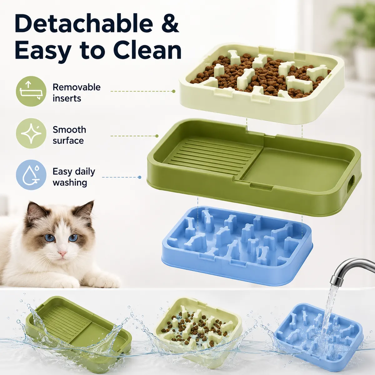 Divided Slow Feeder Bowl wholesale product image 4