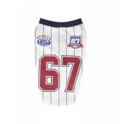 V-Neck Striped Sports Dog Jersey wholesale OEM pet clothing SKU 06A7494