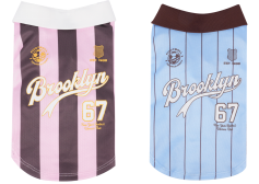 Polo Collar Striped Sports Dog Jersey wholesale OEM pet clothing SKU 06A7495