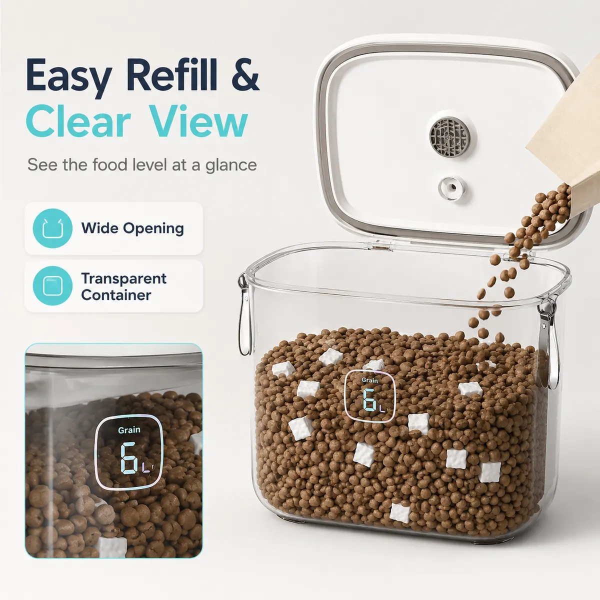 Transparent Pet Food Storage Container wholesale product image 4