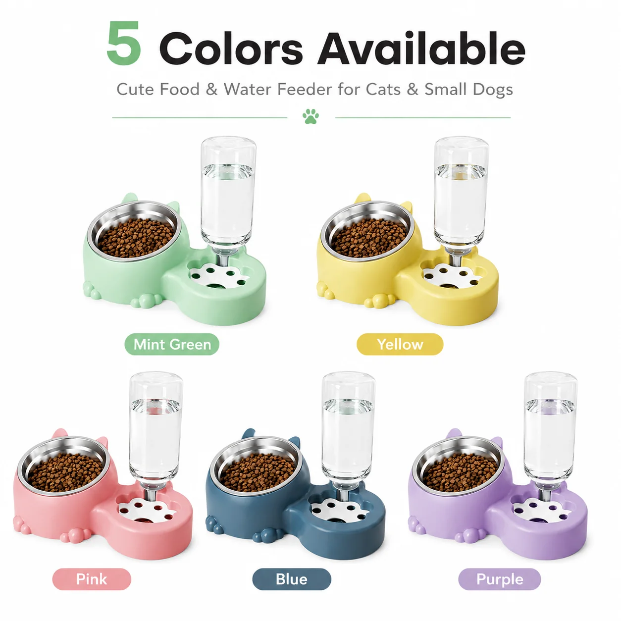 Paw-Shape Food and Water Feeder wholesale product image 2