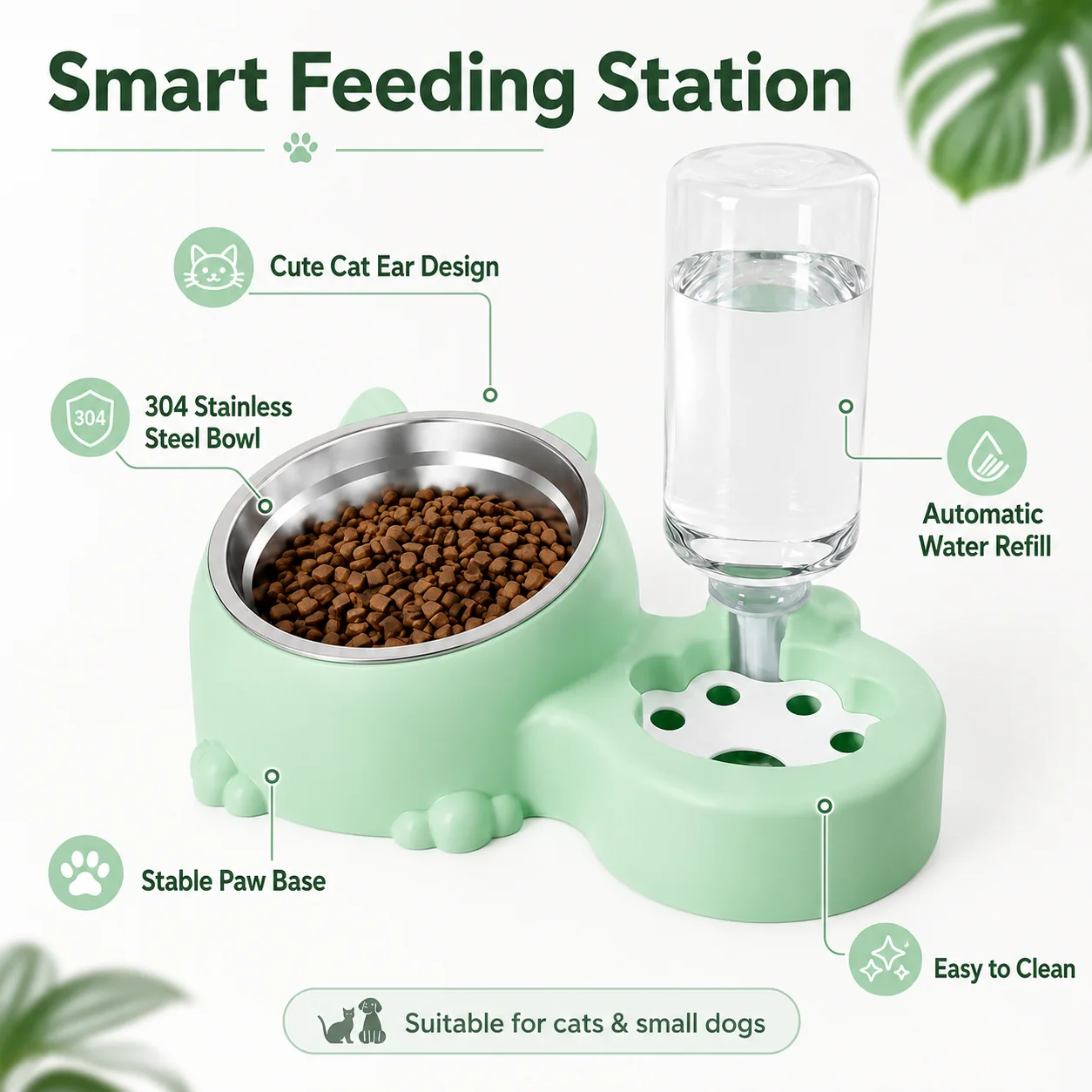 Paw-Shape Food and Water Feeder wholesale product image 4