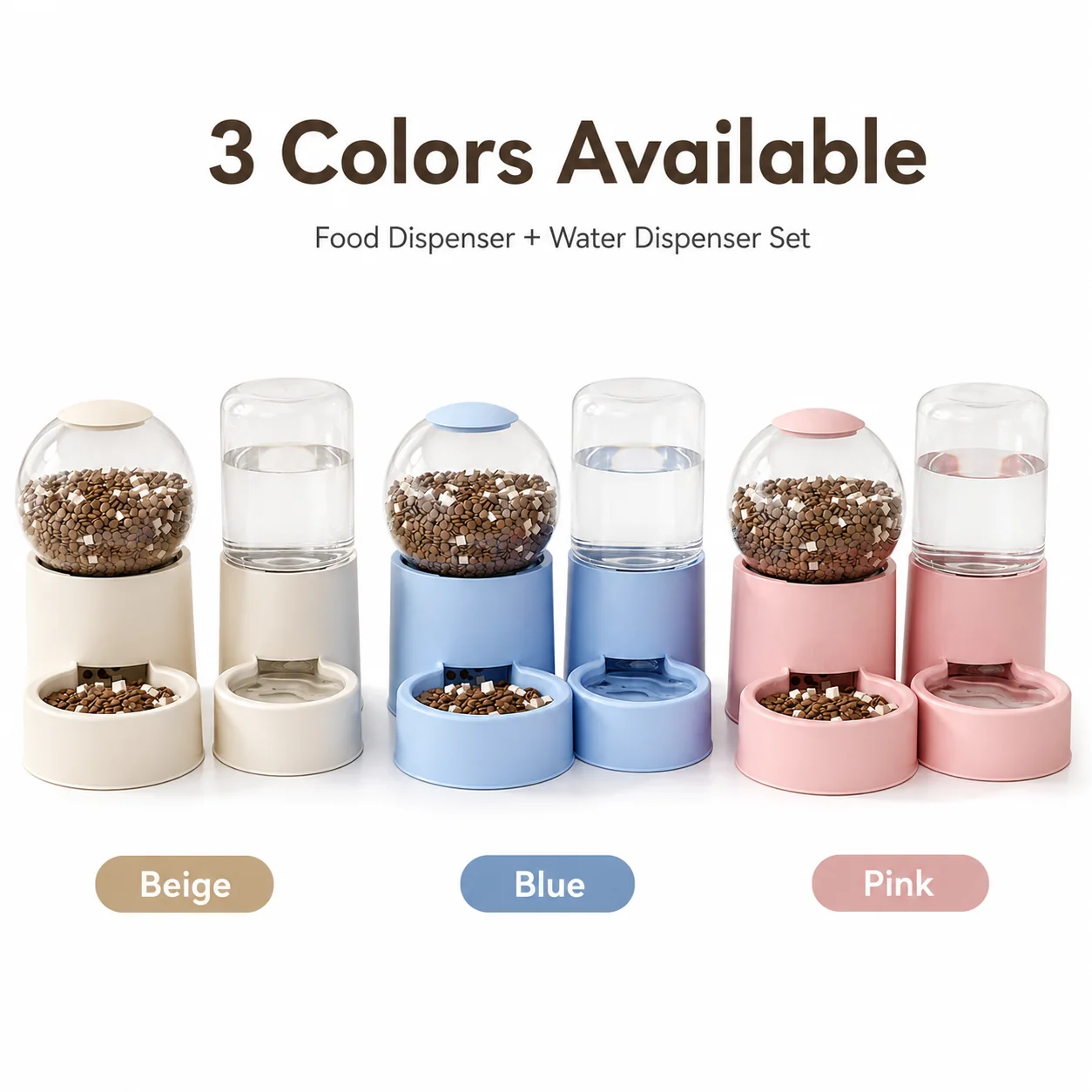 Pet Food and Water Dispenser Set wholesale product image 2