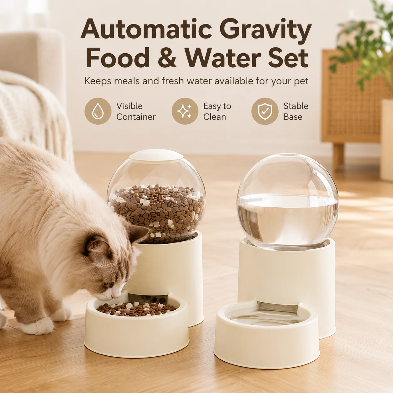 Pet Food and Water Dispenser Set wholesale product image 3