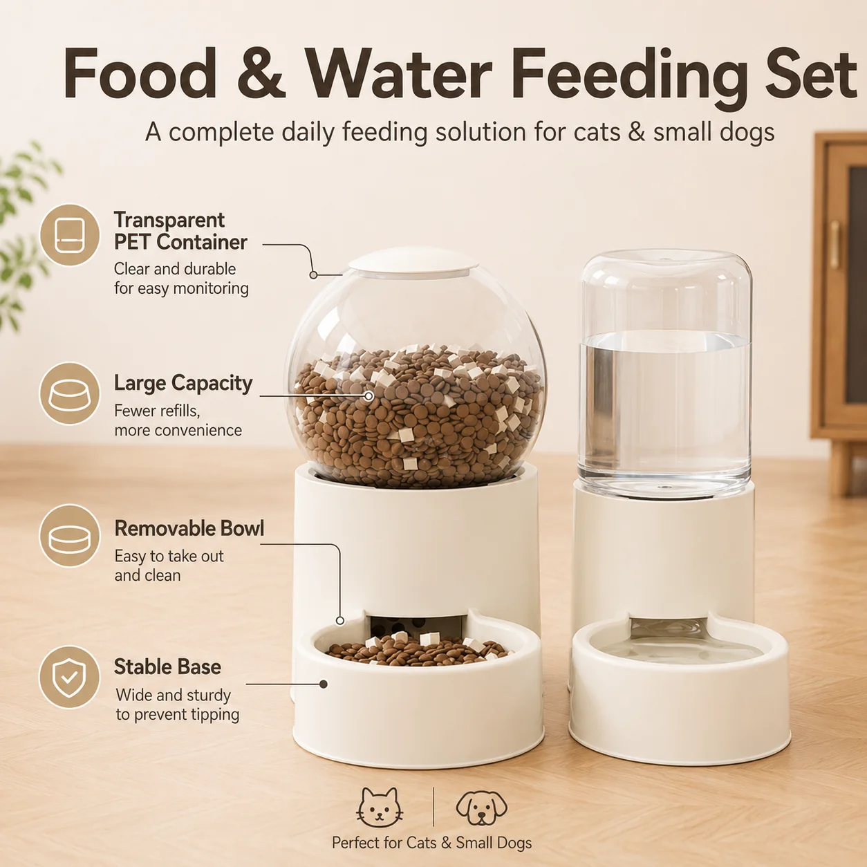 Pet Food and Water Dispenser Set wholesale product image 5