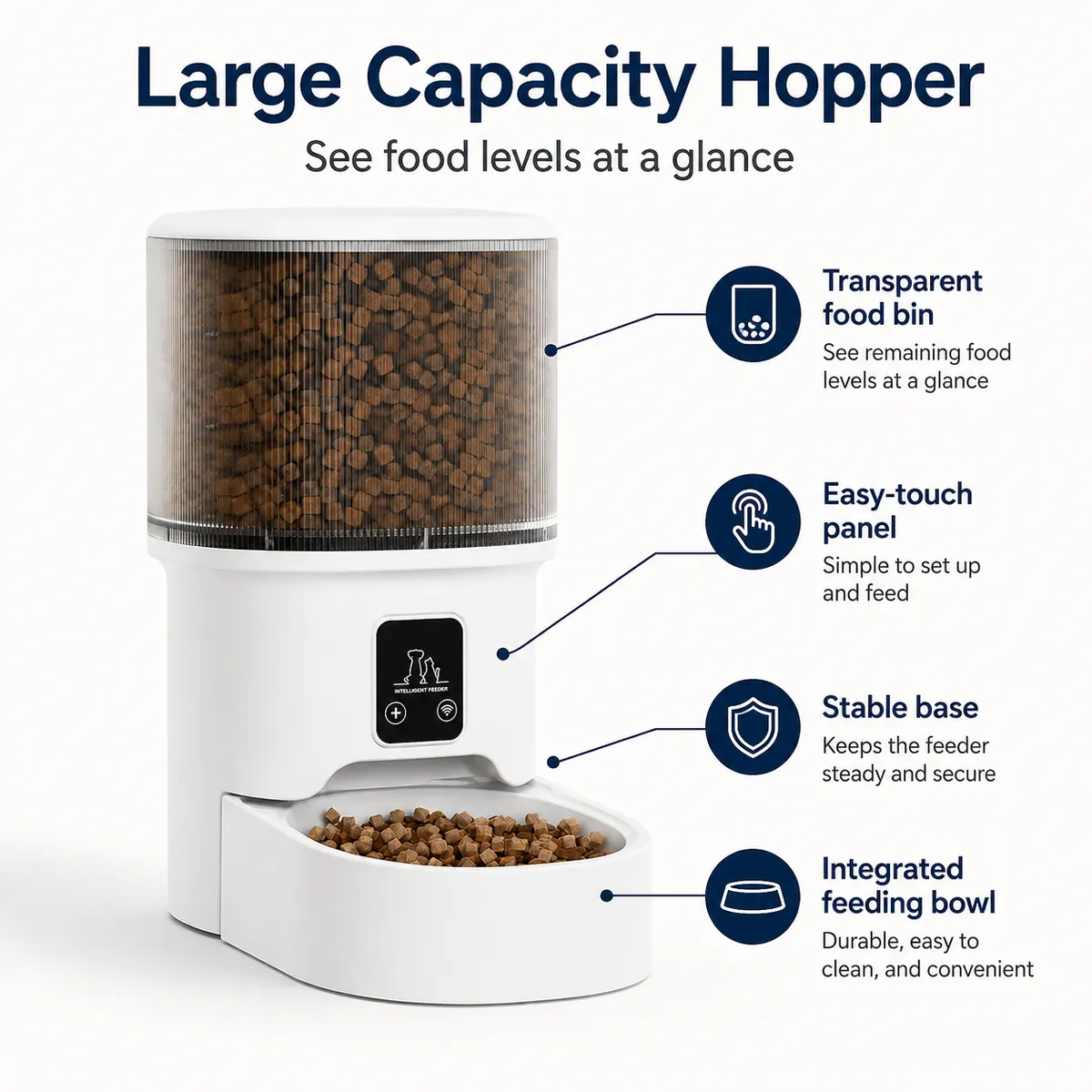 White Smart Pet Feeder wholesale product image 4