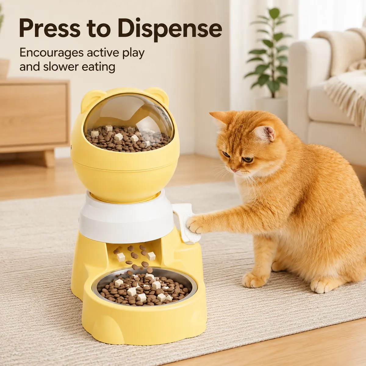 Yellow Smart Pet Feeder wholesale product image 2