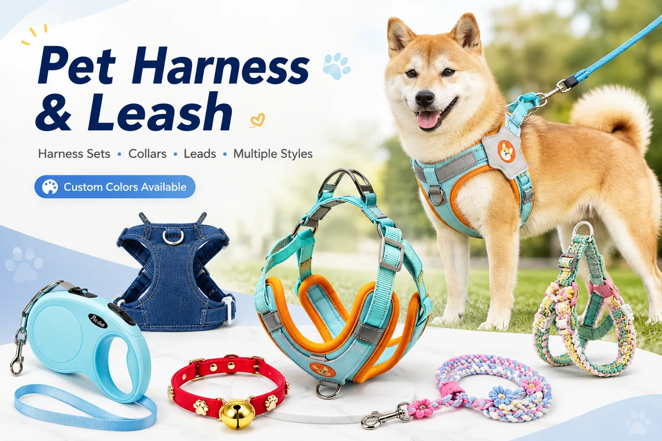 Dog harnesses leashes and collars wholesale category