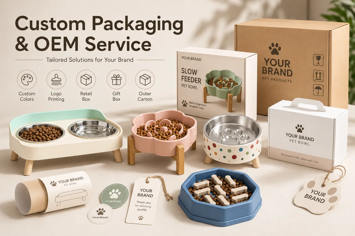 OEM pet product packaging and private label customization